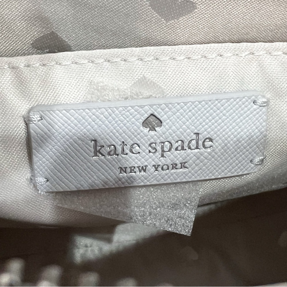 KATE SPADE Flash Glitter Fabric Mixed Mat Gray Crossbody Bag NWT - Picture 11 of 12